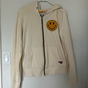 Aviator Nation Full-zip Smiley Face Hoodie